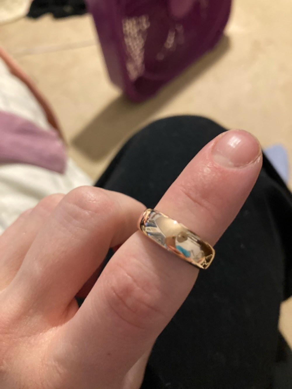 14k rose gold dome ring